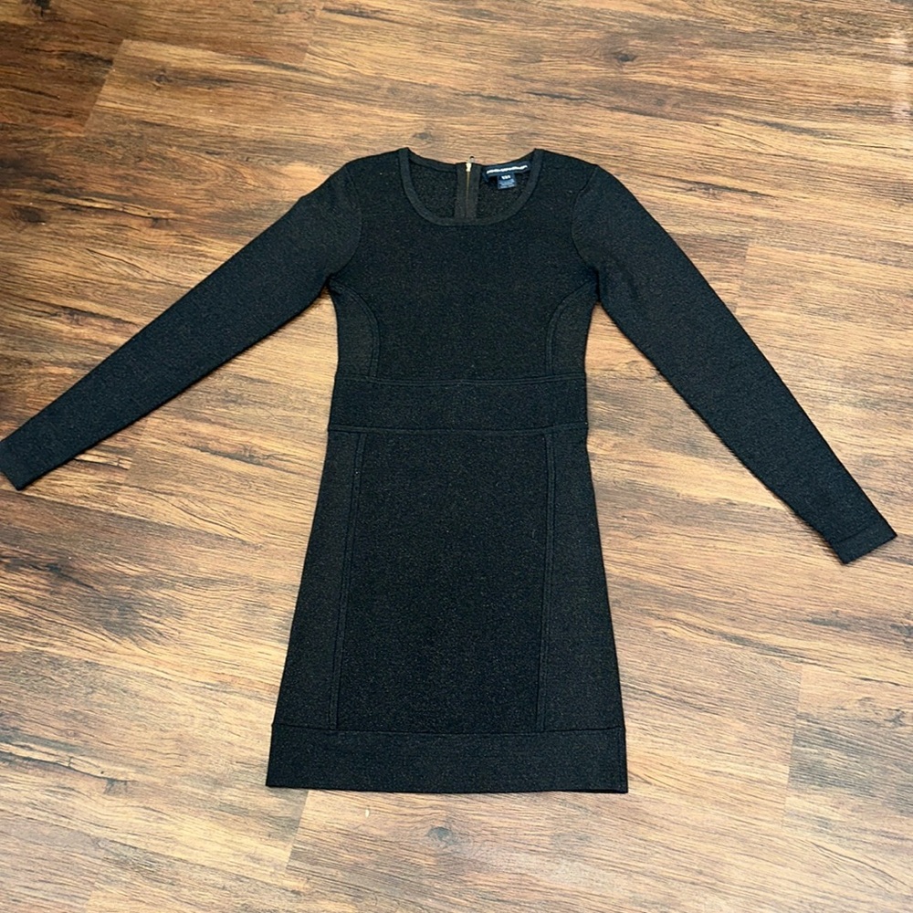 French connection long sleeve sparkly dress